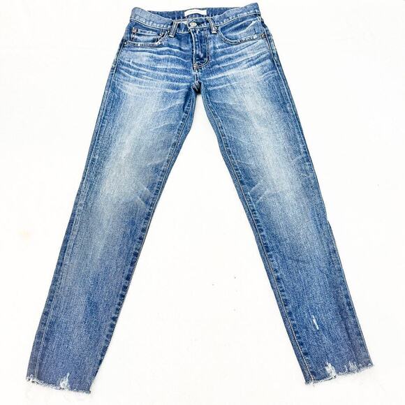 Moussy Vintage Medium Wash Raw Hem Denim Skinny Jeans 025EAC12-1170 Size 25 - Picture 2 of 11